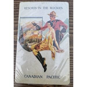 Vintage Canadian Pacific Playing Cards Sealed Rockies Souvenir‎ Deck
